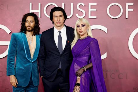 gaga red carpet house of gucci|lady Gaga and adam.